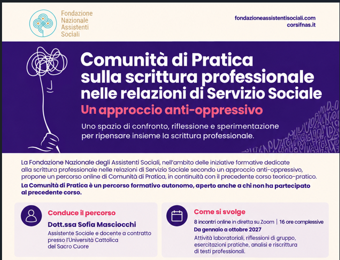 Comunità di Pratica sulla scrittura professionale nelle relazioni di Servizio Sociale